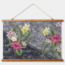 Hawaiian Blommigt Tapa Fusion