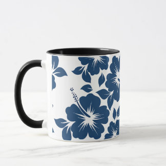 Hawaiian Blue Hibiscus Flowers Mugg