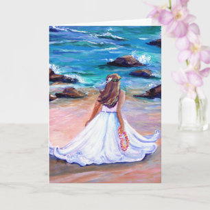 Hawaiian Bröllop Aloha Greeting Card Kort