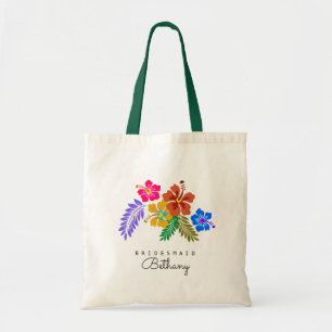 Hawaiian Bröllop Theme Hibiscus Bridesmaid Tygkasse