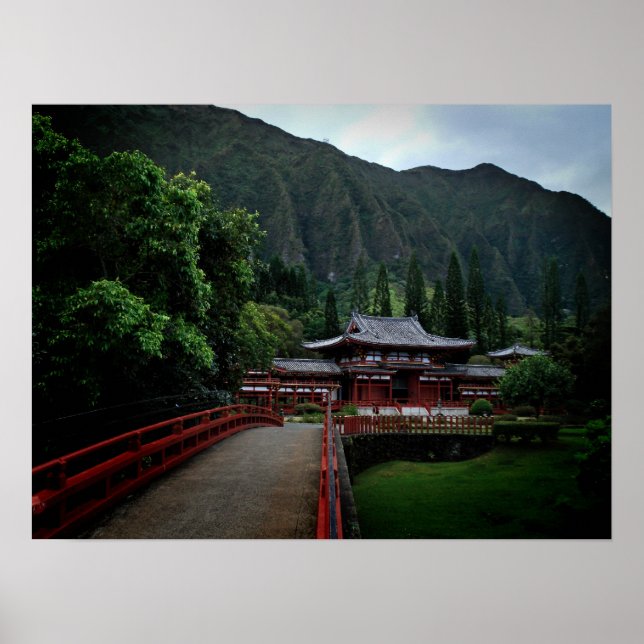 Hawaiian Buddhist Temple Poster (Framsidan)