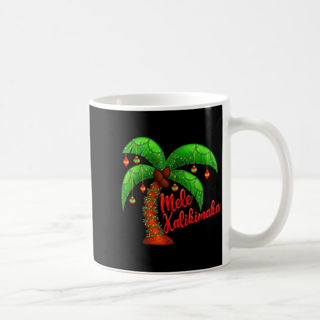 Hawaiian Christmas Mele Kalikimaka Coconut Tree  Kaffemugg (Höger)