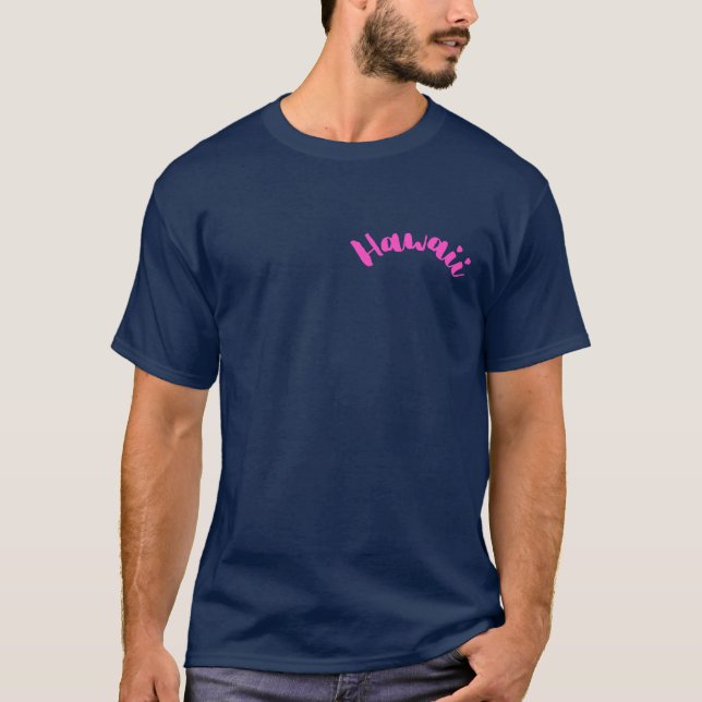 Hawaiian Classic Mörk Cotton T-Shirt (Framsida)