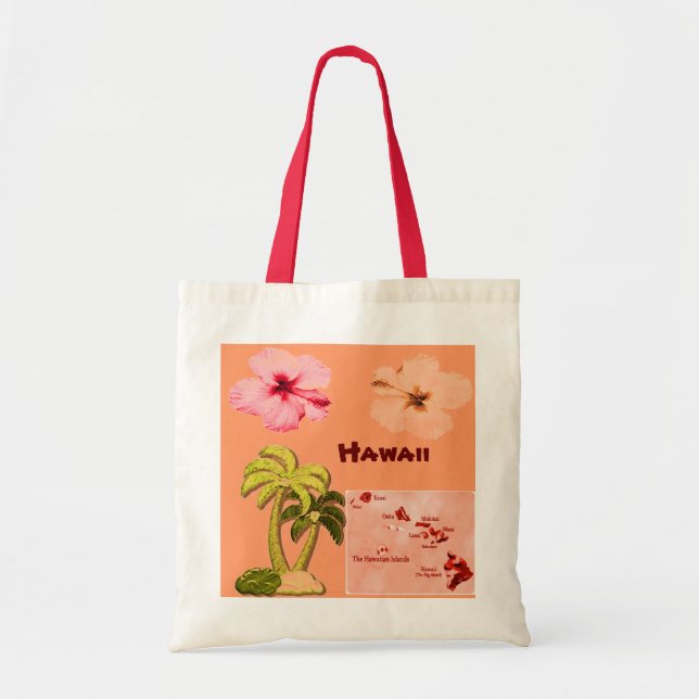 Hawaiian Coconut träd tote bag Tygkasse (Framsidan)