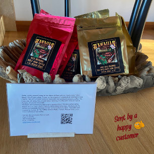 Hawaiian Coffee Mat Etikett