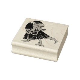 Hawaiian Dinosaur Ukulele Stämpel