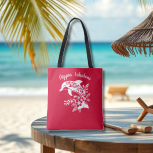 Hawaiian Dolphin-Flippin' Fabulous-Cherry Red Tygkasse