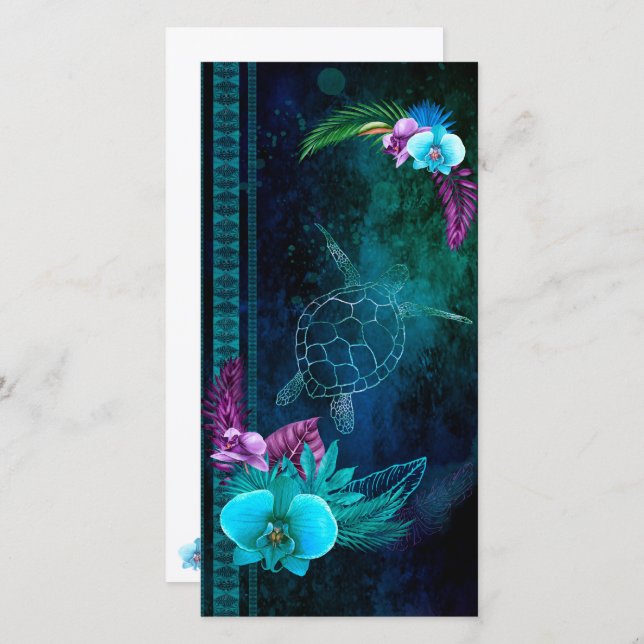 Hawaiian Dreams Tall Note Card Tack Kort (Fram/baksida)