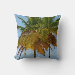 Hawaiian Exotic Beach Handflatan Träd Kudde