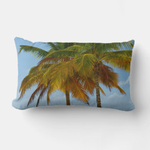Hawaiian Exotic Beach Handflatan Träd Lumbarkudde