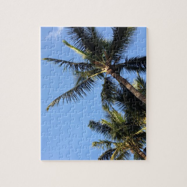 Hawaiian Exotic Beach Handflatan Träd Pussel (Vertikal)