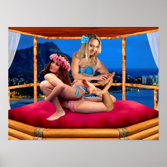HAWAIIAN FANTASY WRESTLING POSTER (Framsidan)