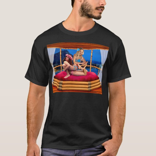 HAWAIIAN FANTASY WRESTLING T SHIRT (Framsida)