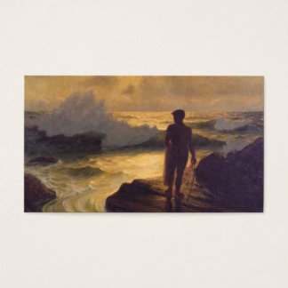Hawaiian Fisherman, olja på målarduva Visitkort