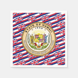 Hawaiian Flag & Seal, Flag of Hawaii Pappersservett