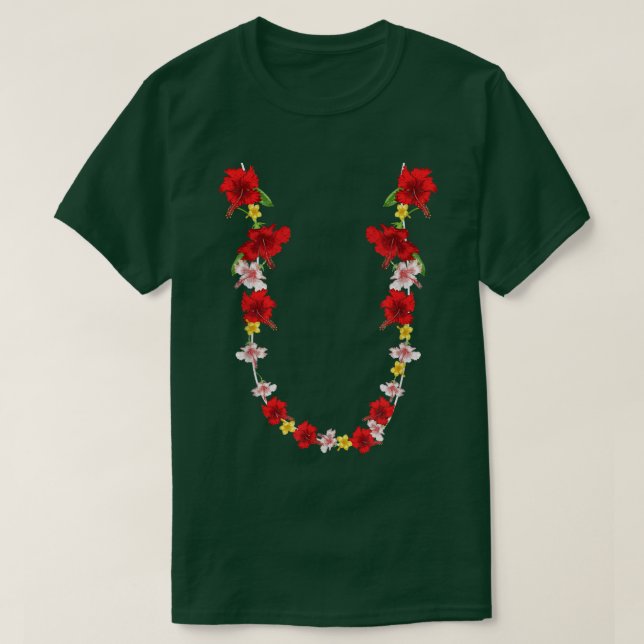 Hawaiian Flower chain Tropical Summer Blommigt Lei T Shirt (Design framsida)