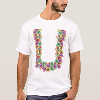 Hawaiian Flower Chain Tropical T Shirt
