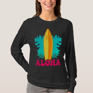 Hawaiian Flower Hawaii Island Sommarbussfågel Vaca T Shirt