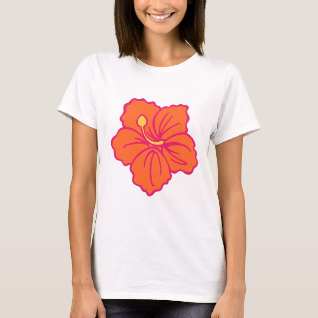 Hawaiian Flower T-Shirt (Framsida)