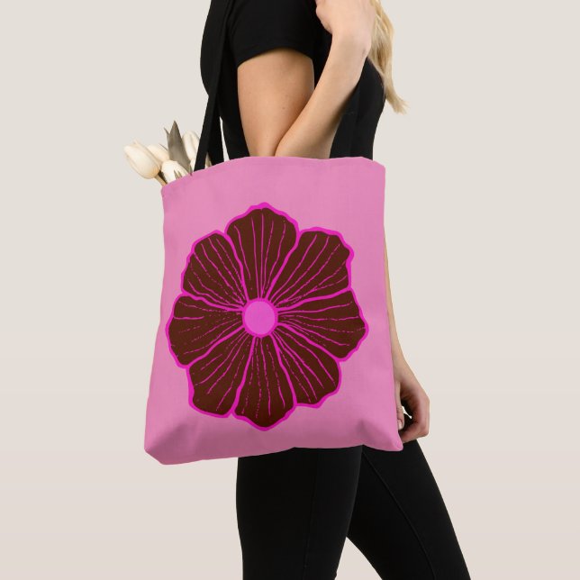 Hawaiian Flower Tote Bag Gift Tygkasse (Närbild)
