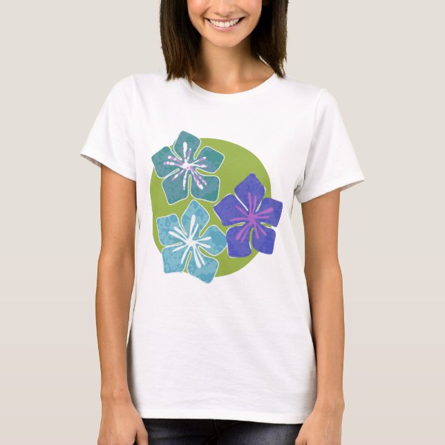 Hawaiian Flowers 1 T-shirt (Framsida)
