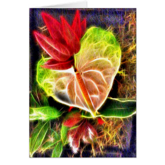 Hawaiian Flowers 4 Hälsningskort