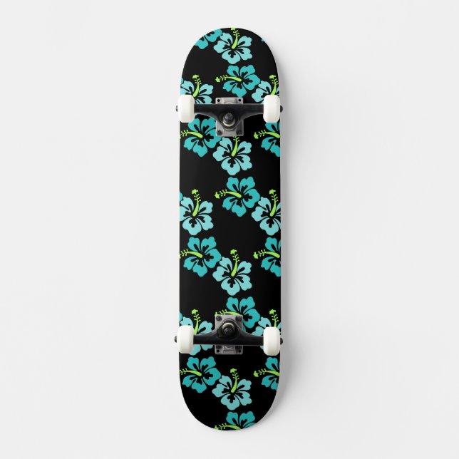 Hawaiian Flowers Skateboard (Framsida)