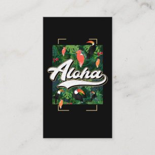 Hawaiian Flowers Toucan Aloha Hawaii Beach Visitkort