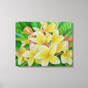 Hawaiian Frangipani Canvastryck