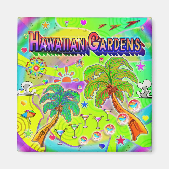 Hawaiian Gardens Mind Focus Magnet (Framsidan)