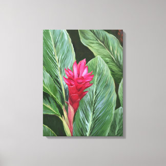 Hawaiian Ginger Flower Painting Canvastryck