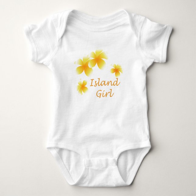 Hawaiian Girl Tropical Blommigt Infants Tröja (Framsida)