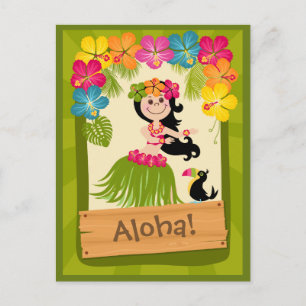 Hawaiian Girl Vykort
