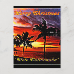 Hawaiian God jul vykort