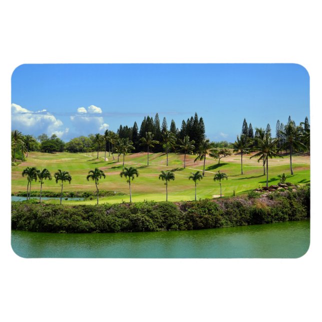 Hawaiian Golf Course Photo Magnet (Horisontell)