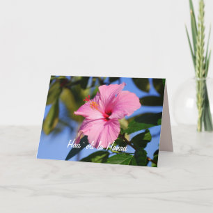 Hawaiian Grattis på födelsedagen Mycket Rosa Hibis Kort