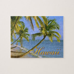Hawaiian Handflatan Träd Exotic Travel Art Pussel