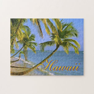 Hawaiian Handflatan Träd Exotic Travel Art Pussel