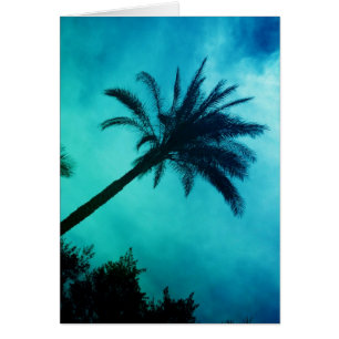 Hawaiian Handflatan Träd Hälsningskort