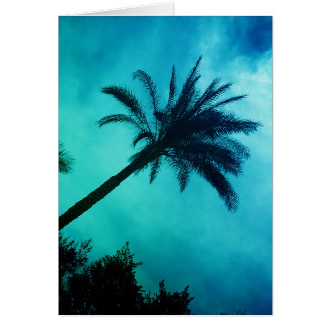 Hawaiian Handflatan Träd Hälsningskort (Framsidan)