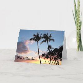 Hawaiian Handflatan Träd julkort Helgkort