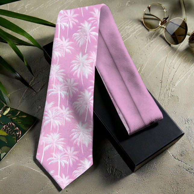 Hawaiian Handflatan Träd Silhouette Mönster Plum I Slips (Skapare uppladdad)