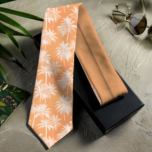 Hawaiian Handflatan Träd Silhouette Mönster Tacao  Slips (Skapare uppladdad)