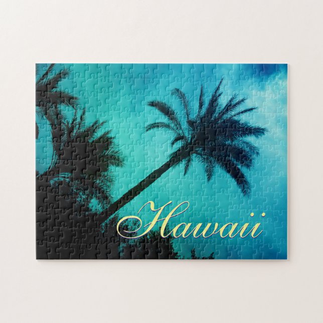 Hawaiian Handflatan Träd Travel Pussel (Horisontell)