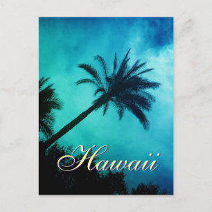 Hawaiian Handflatan Träd Vykort