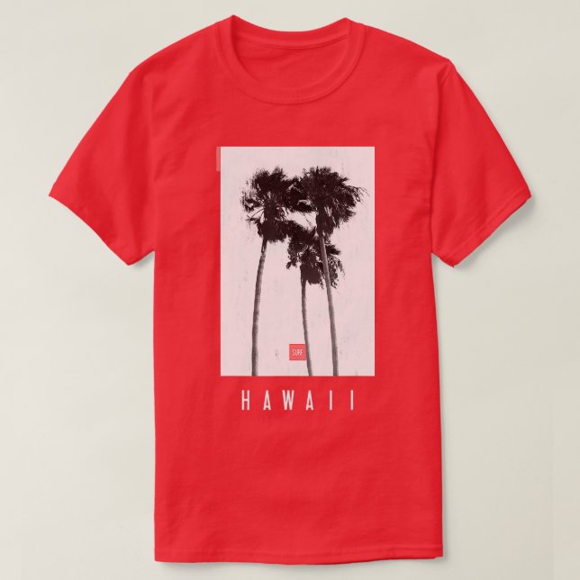 Hawaiian Handflatan Tropical Retro, sommar T Shirt (Design framsida)