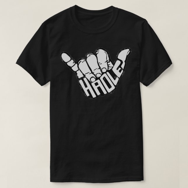 Hawaiian Haole Surfa Hawaii Maui Aloha T Shirt (Design framsida)
