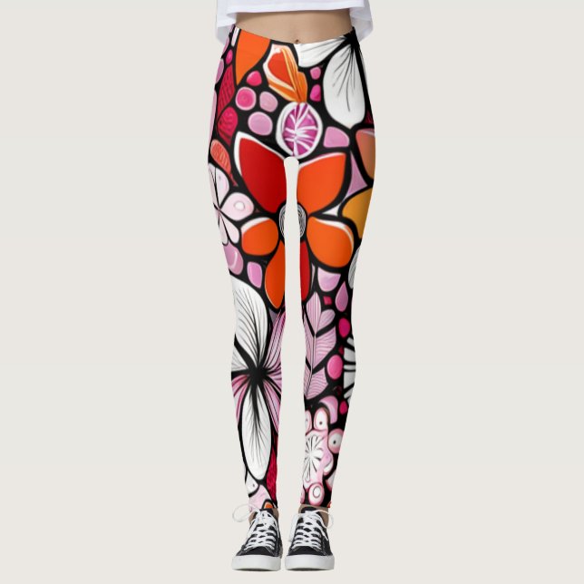 Hawaiian Helgdag Leggings (Framsida)