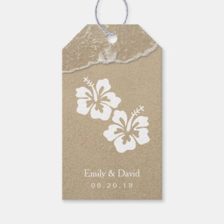 Hawaiian Hibiscus Beach Wedding Presentetikett