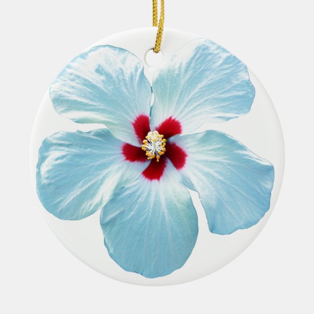 Hawaiian Hibiscus Flower Julgransprydnad Keramik (Framsidan)